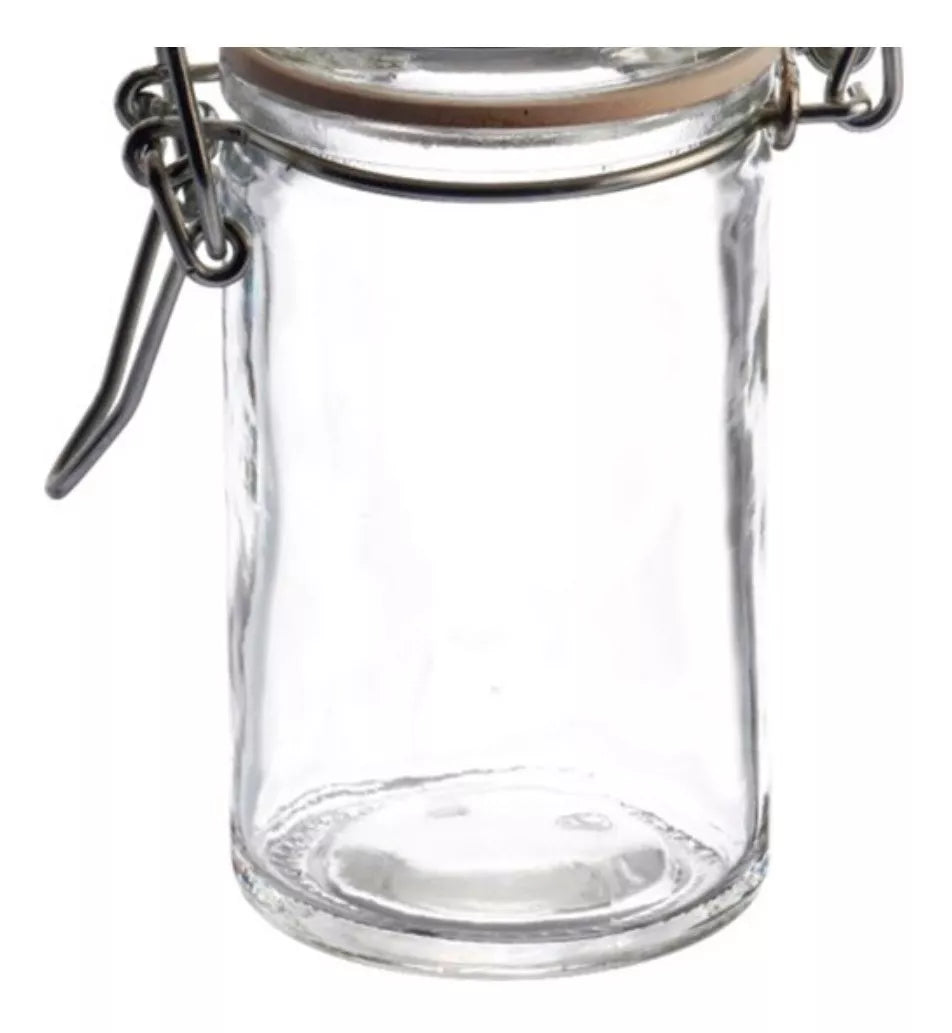 6 Frascos Vidrio Almacena 60 Ml Tapa Organizadores Cocina