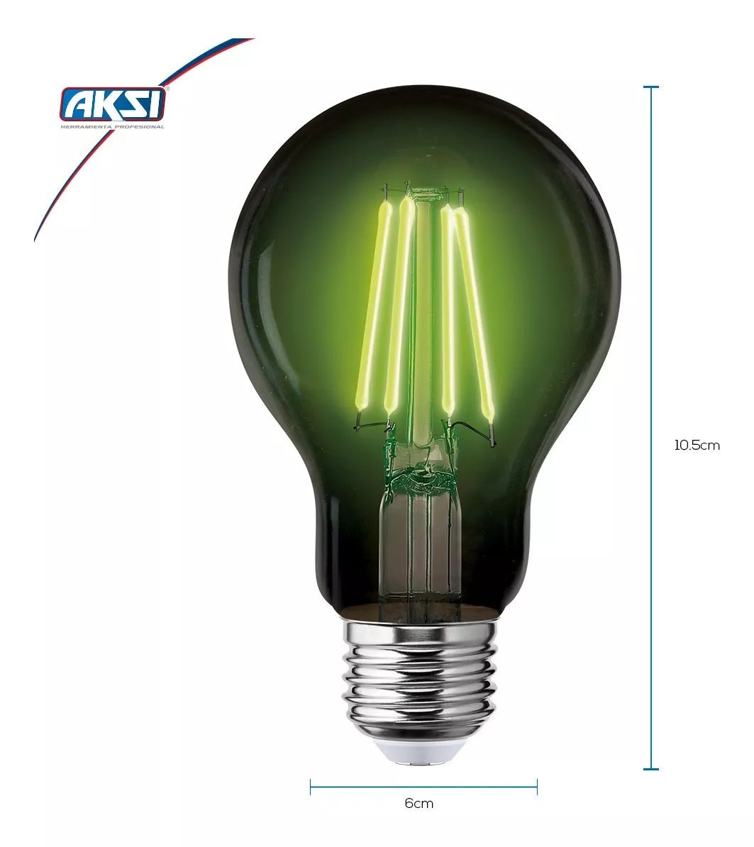 Foco LED Filamento Verde Aksi 4w 127v Base E27