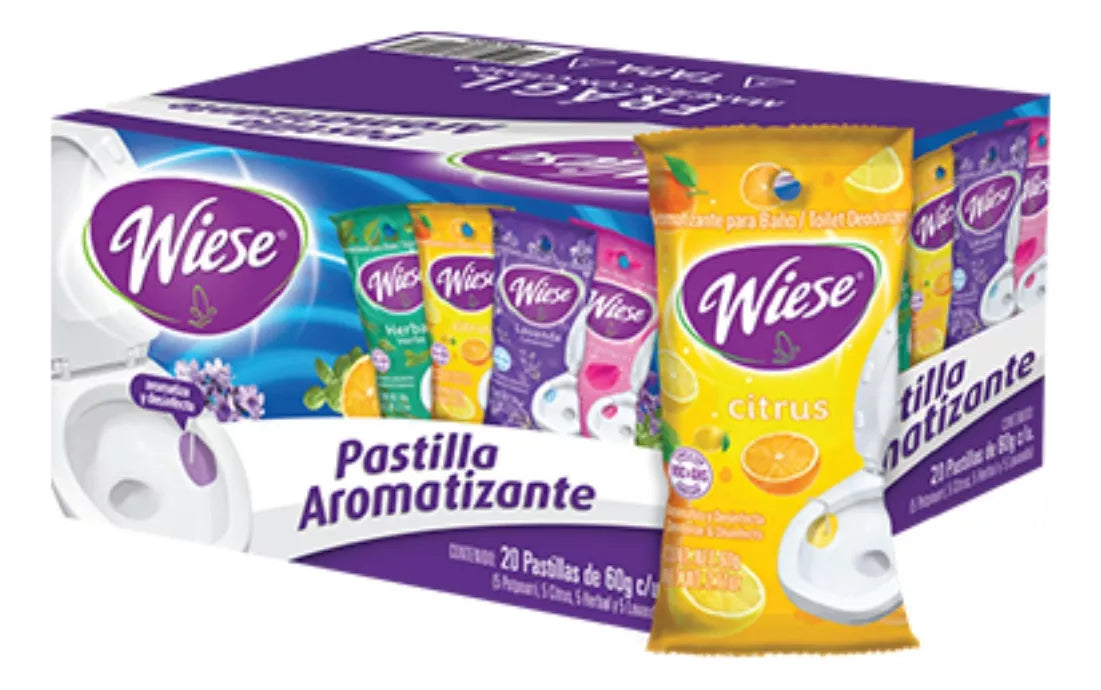 50pz Pastilla Redonda Baño Wiese 60g Aromas Surtidos
