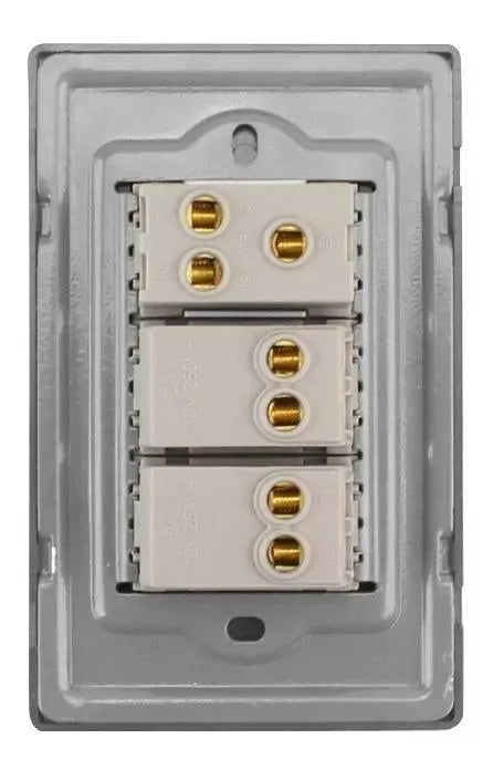 Placa 2 Apagadores 1 Contacto Sanelec Linea Cordoba 4637