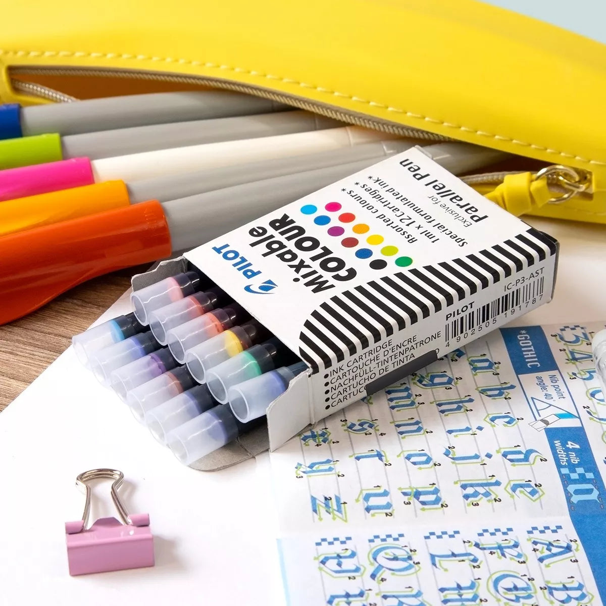 6 Cartuchos Tinta Repuesto Parallel Pen Pilot Color Negro