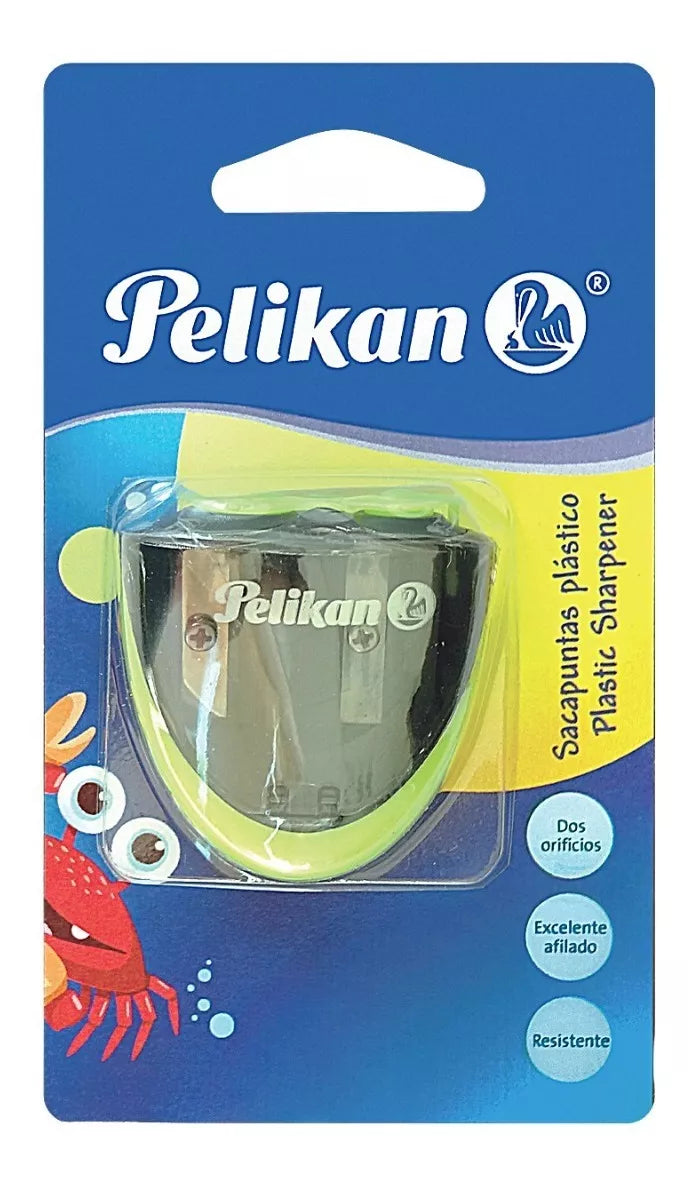 Sacapuntas Plastico Deposito 2 Orificios Pelikan
