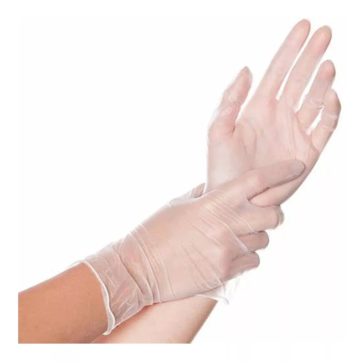 100 Guantes Vinil Transparente Sin Polvo Desechable Alyger