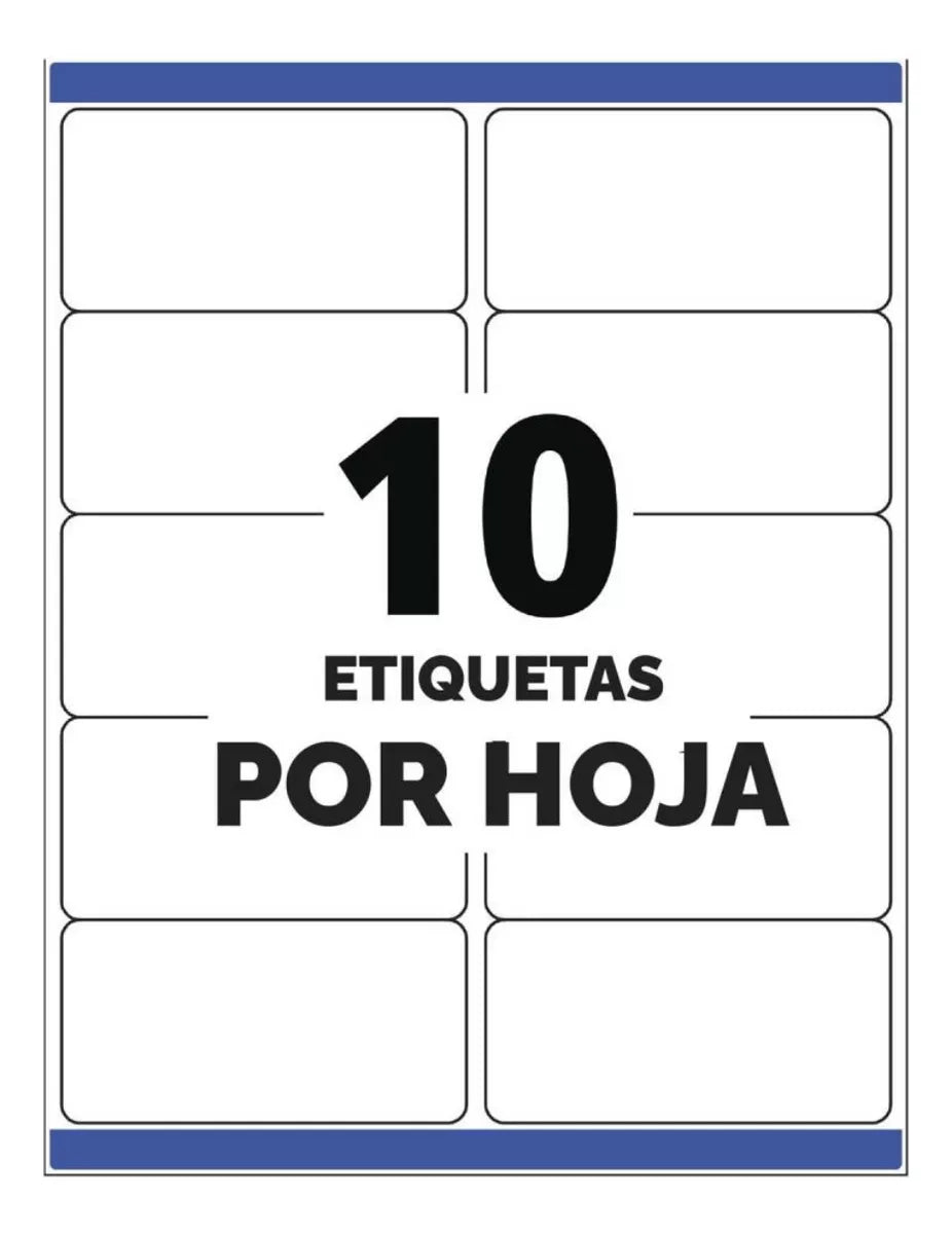 100 Etiquetas Adhesivas Blancas Avery Laser 5.1 X 10.2 Cm