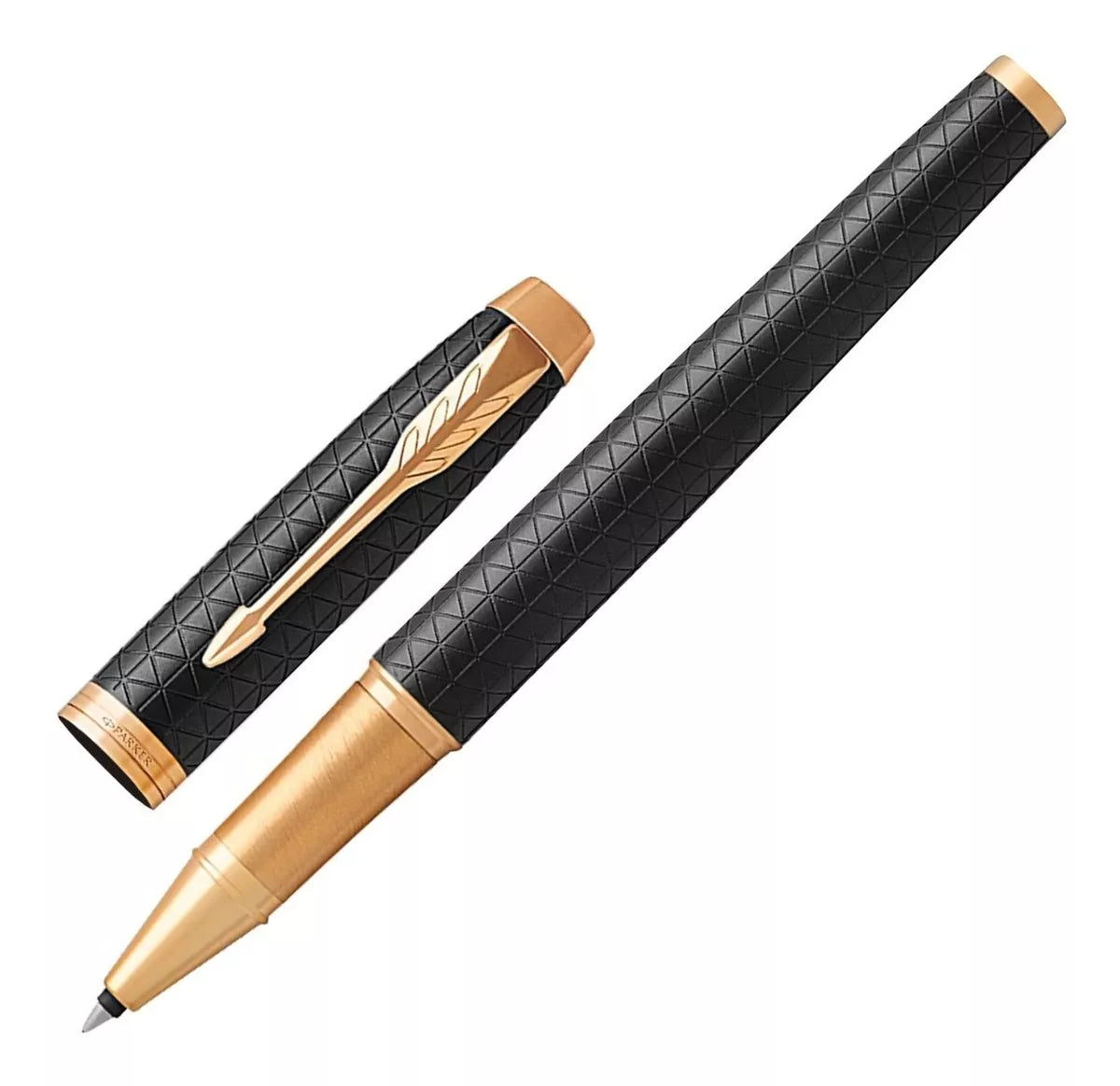 Bolígrafo Rollerball Parker Im Premium Negra Acabados Dorado