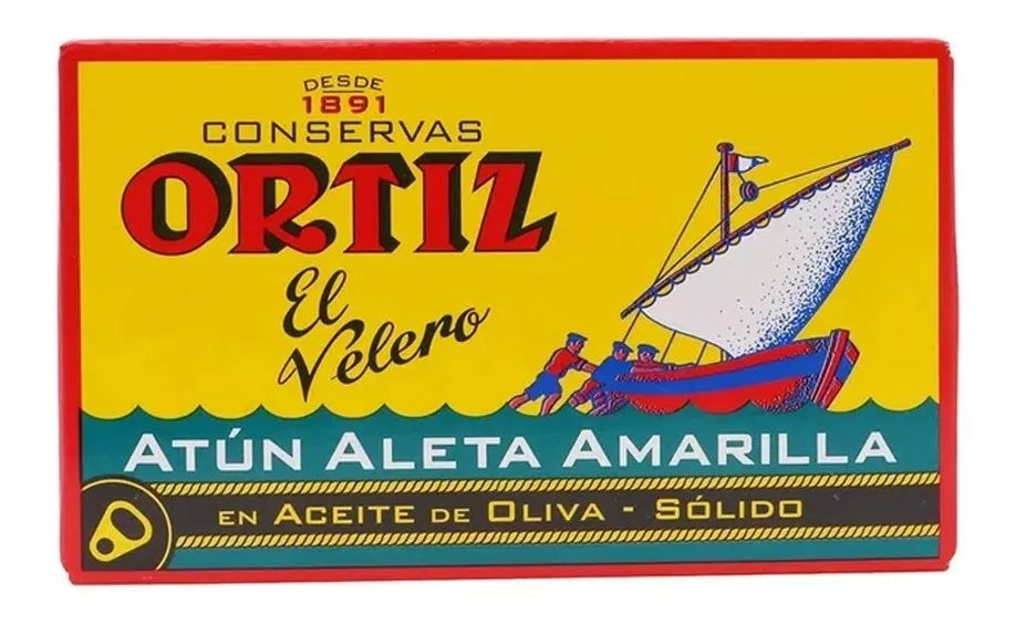 Atún Aleta Amarilla Velero Aceite De Oliva Lata Ortiz 112g