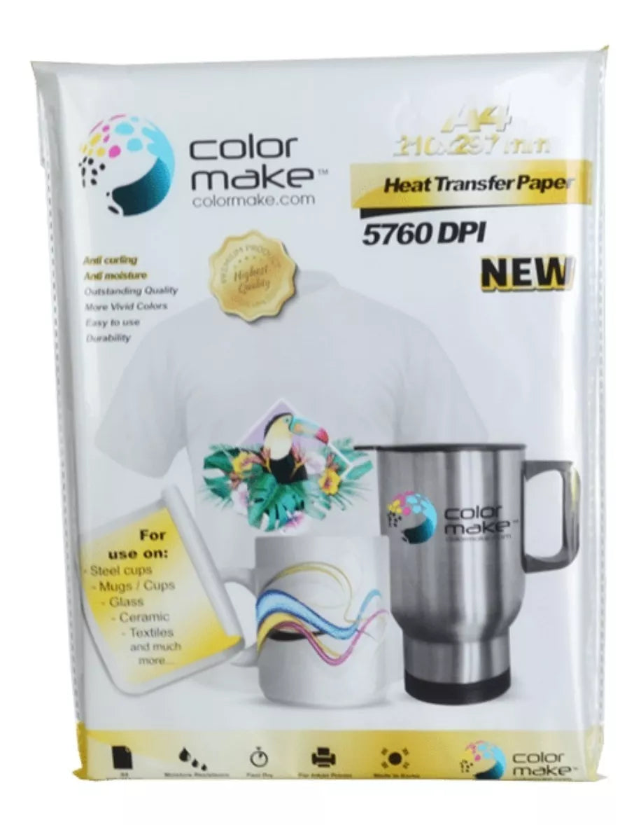 Papel Sublimacion Premium 100 Hojas Carta 100gr Color Make