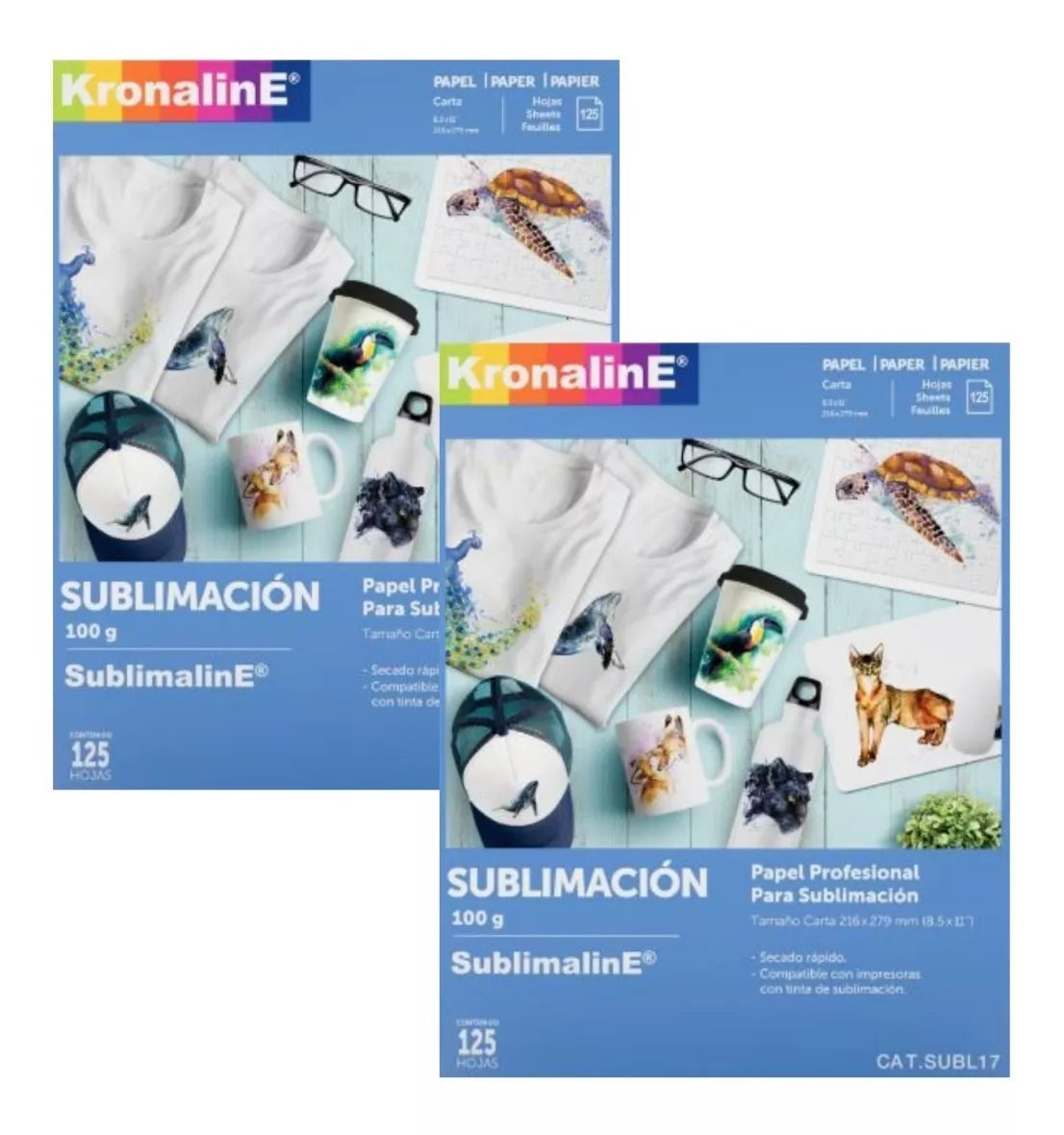 250 Hojas Papel Sublimacion Carta Sublimar Subl17 Kronaline