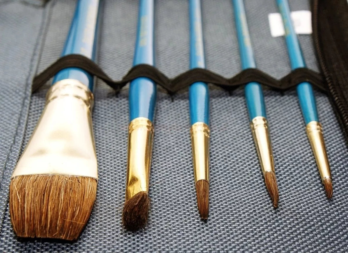 Pinceles Pelo Natural Daler Rowney Acuarela Oleo Acrílico 10 Piezas