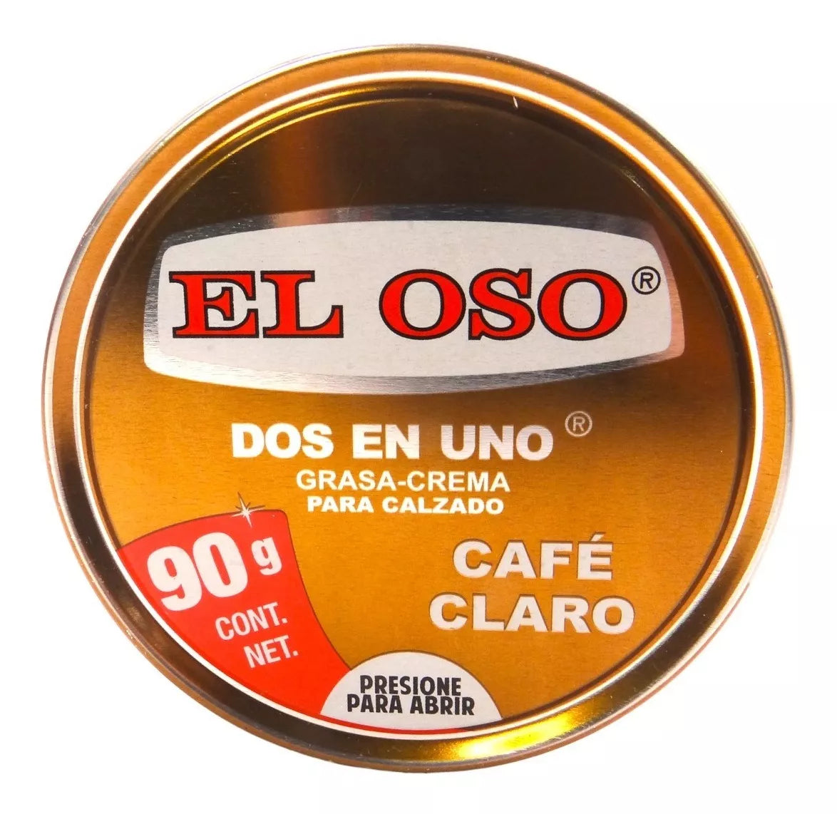 Grasa Dos En Uno El Oso De 90g Para Zapatos Color Café Claro