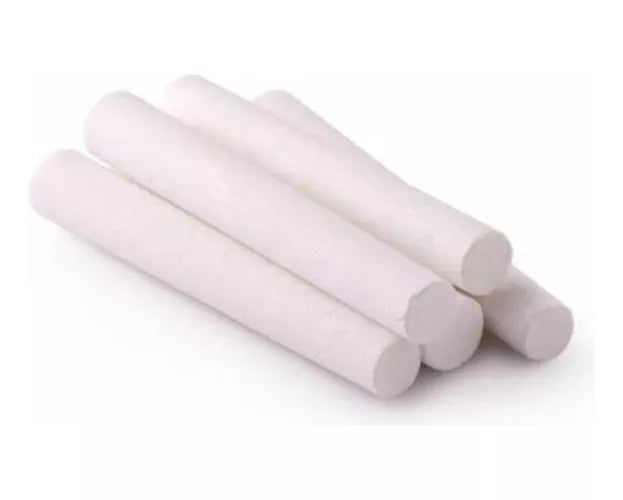 Caja 12 Gises Moldeados Color Blanco Baco Tizas Pizarron