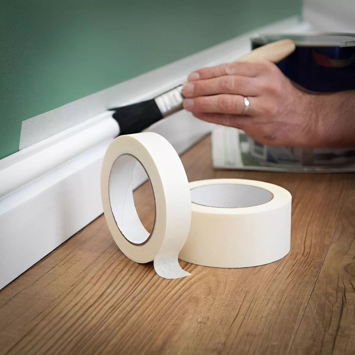 Cinta Enmascarar Adhes Masking Tape Beige 24mm X 50m