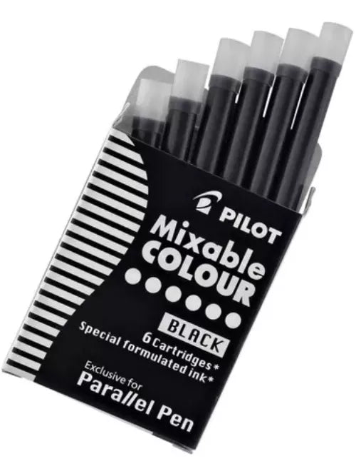 6 Cartuchos Tinta Repuesto Parallel Pen Pilot Color Negro