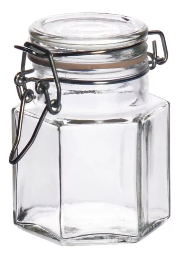 Set 6 Brocalito Vidrio Envase Octagonal Regalo Dulcero 80ml