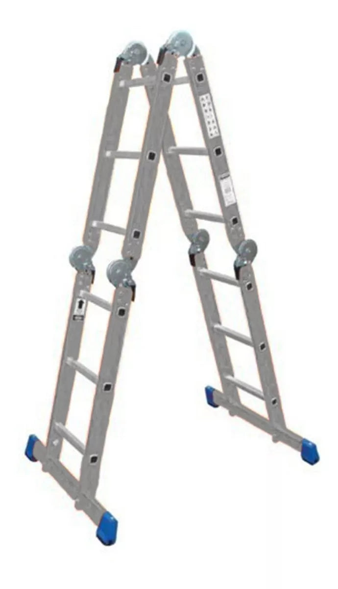 Escalera De Aluminio Multipropósito Peldaños 706633 Gris