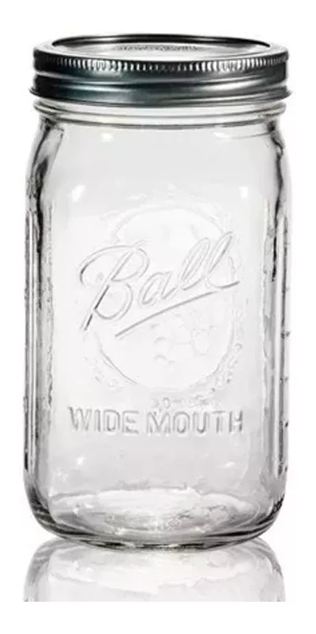 6pz Frascos Vidrio Mason Jar Ball 32 Oz Boca Ancha Original