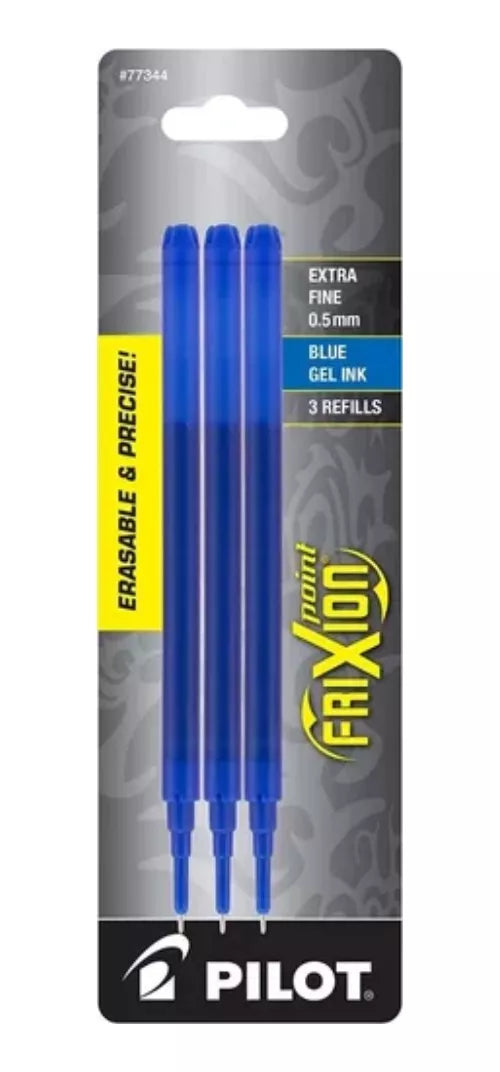 3 Repuestos Boligrafo Pilot Frixion Point Gel Borrable 0.5mm