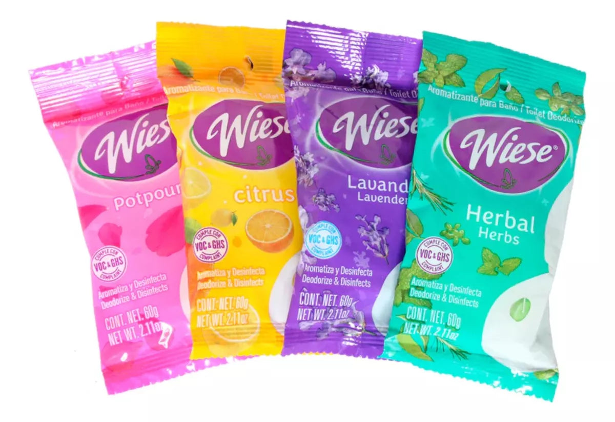 50pz Pastilla Redonda Baño Wiese 60g Aromas Surtidos