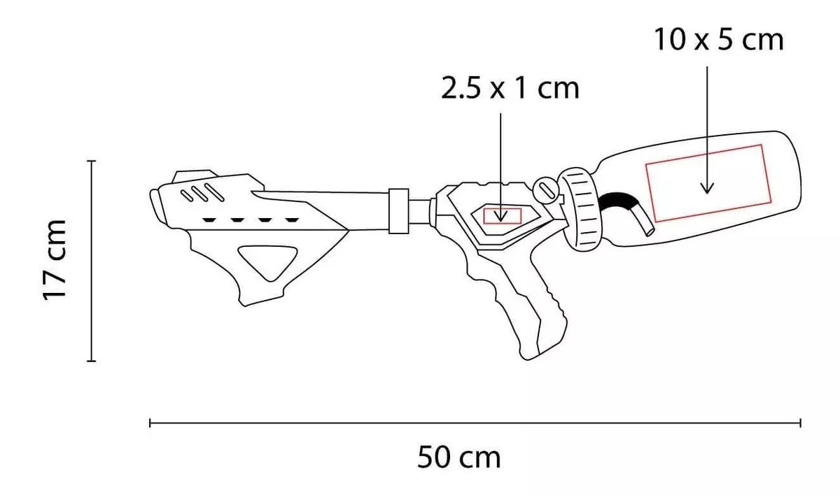 Pistola Chorro Agua Presion Cilindro 575ml Juegos Acuaticos