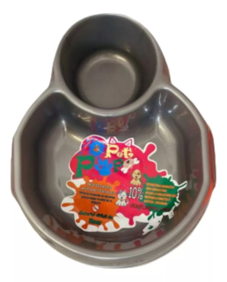 Plato Comida Perro Pet Pop Plastico Mascotas Comedero Mixto