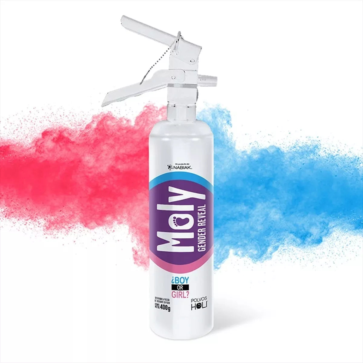 Disparador Extintor Polvo Revelación Genero Gender Reveal - MarchanteMX