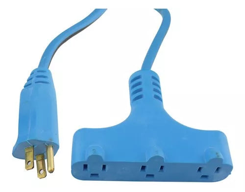 0.6m Extensión Eléctrica Azul Power Block Sanelec 3 Conducto
