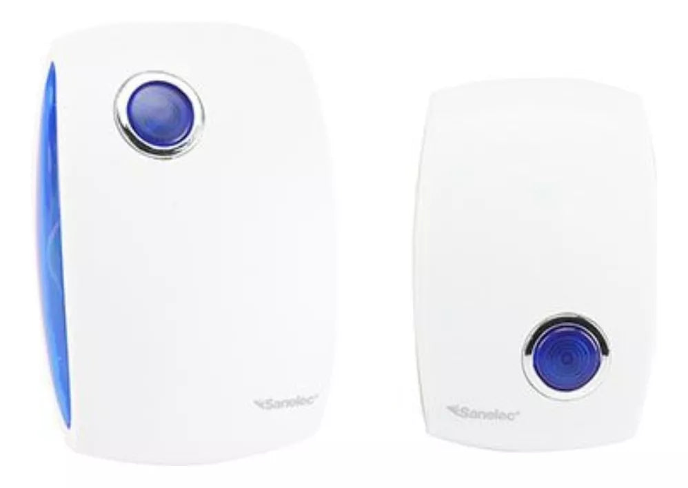 Timbre Inalámbrico A Azul Sanalec C/clavija Alcance 100m