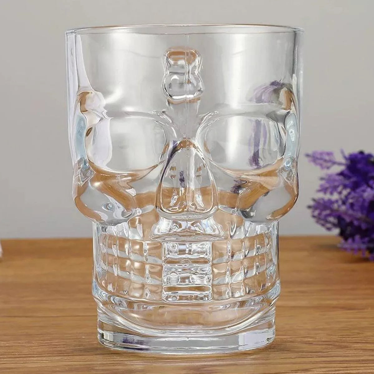 Pack Vaso Tarro Calavera Craneo Skull Vidrio 4 Pz De 540ml