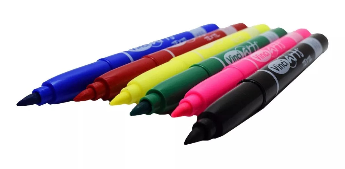 Plumones Marcadores Permanentes Vinci Arts Base Agua 6 Piezas