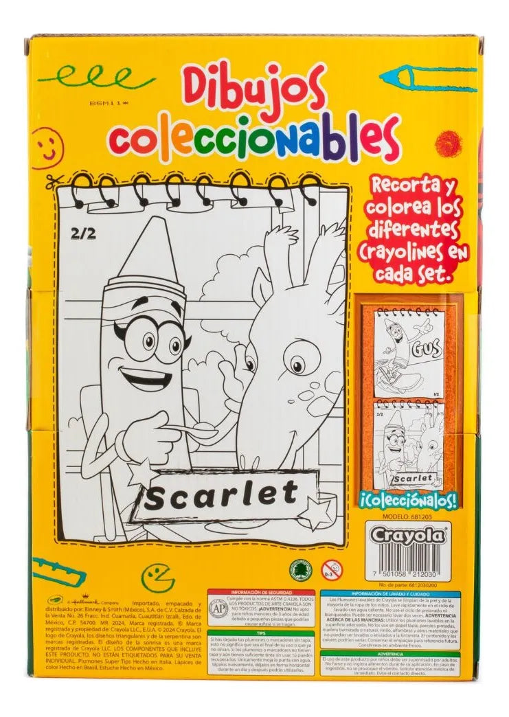 Kit Escolar Crayola 12 Supertips + 12 Lapiz Color + 1 Estuche