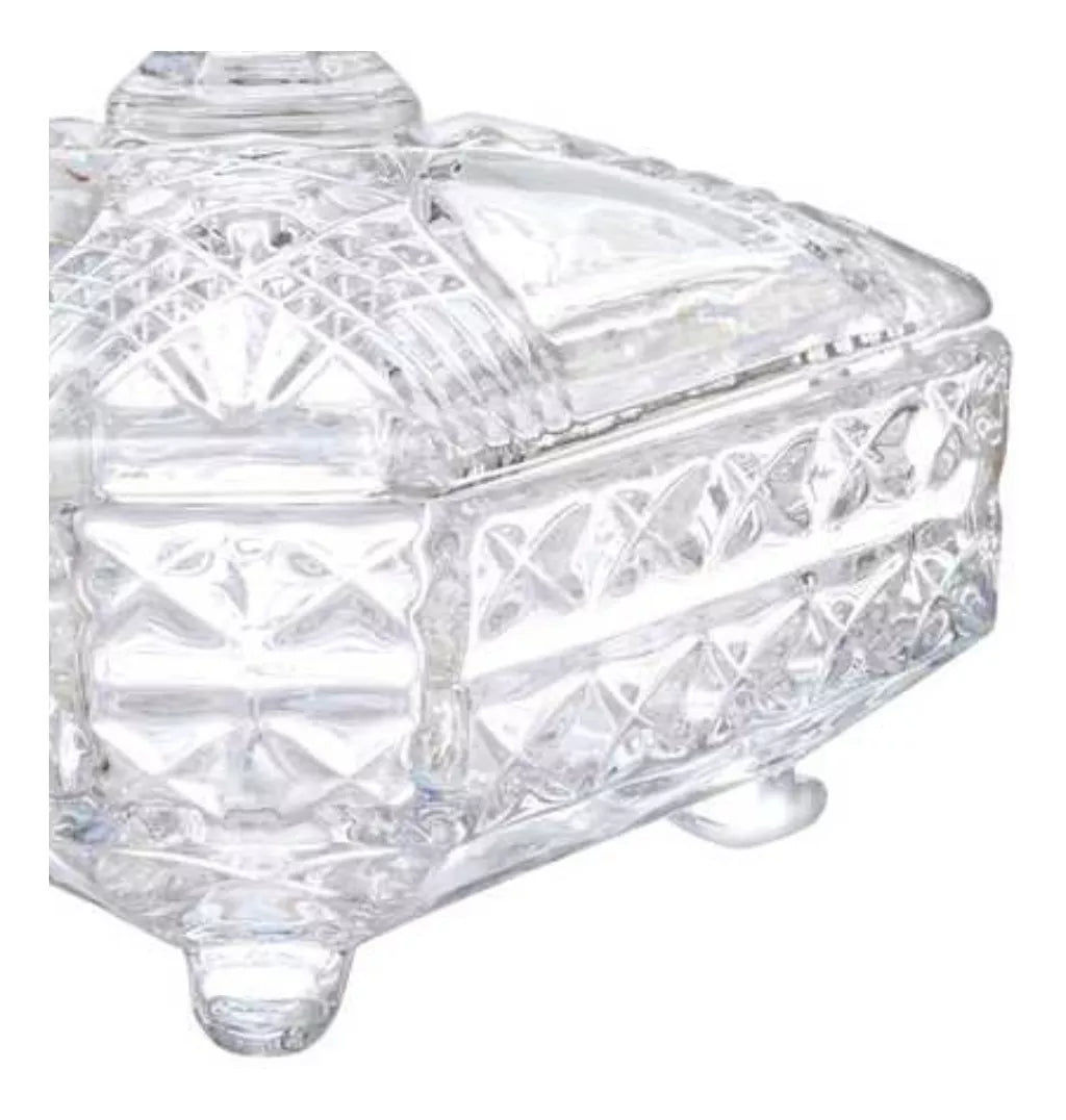 Bombonera Azucarera Dulcero Magestic Vidrio Cristal Labrado