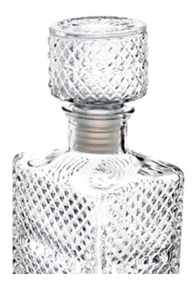 Juego 6 Licoreras Vidrio Cristal Macedonia Resistente 1 L