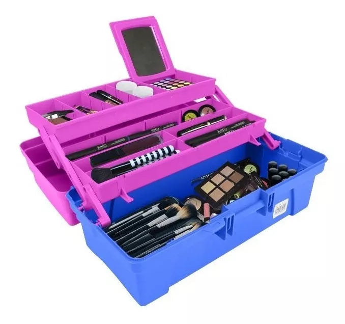 Caja Herramientas Santul Plástica 14 2 Bandejas Azul/rosa