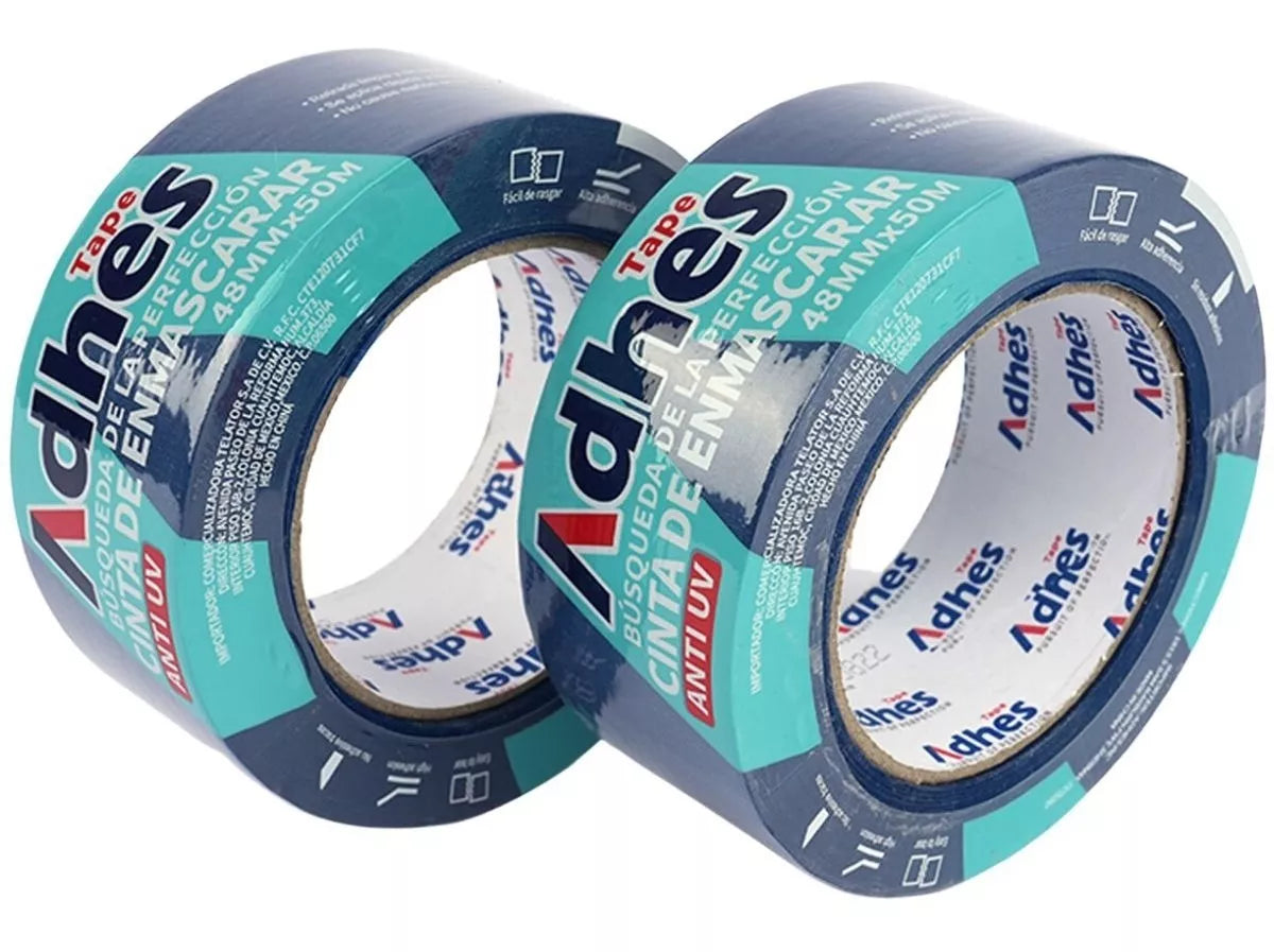 Masking Tape Cinta Enmascarar Azul Anti-uv Adhes 48mm X 50m