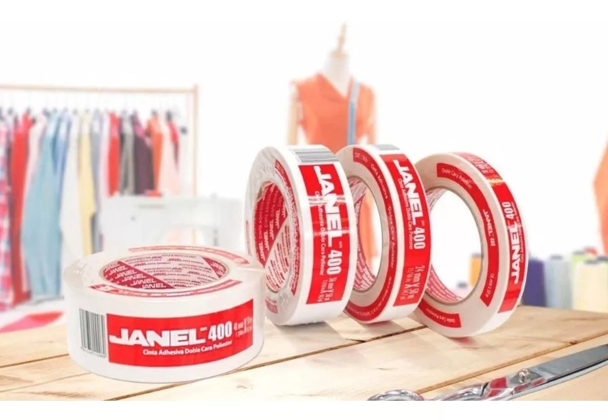 Cinta Adhesiva Doble Cara 400 Poliester 24mmx50m Janel