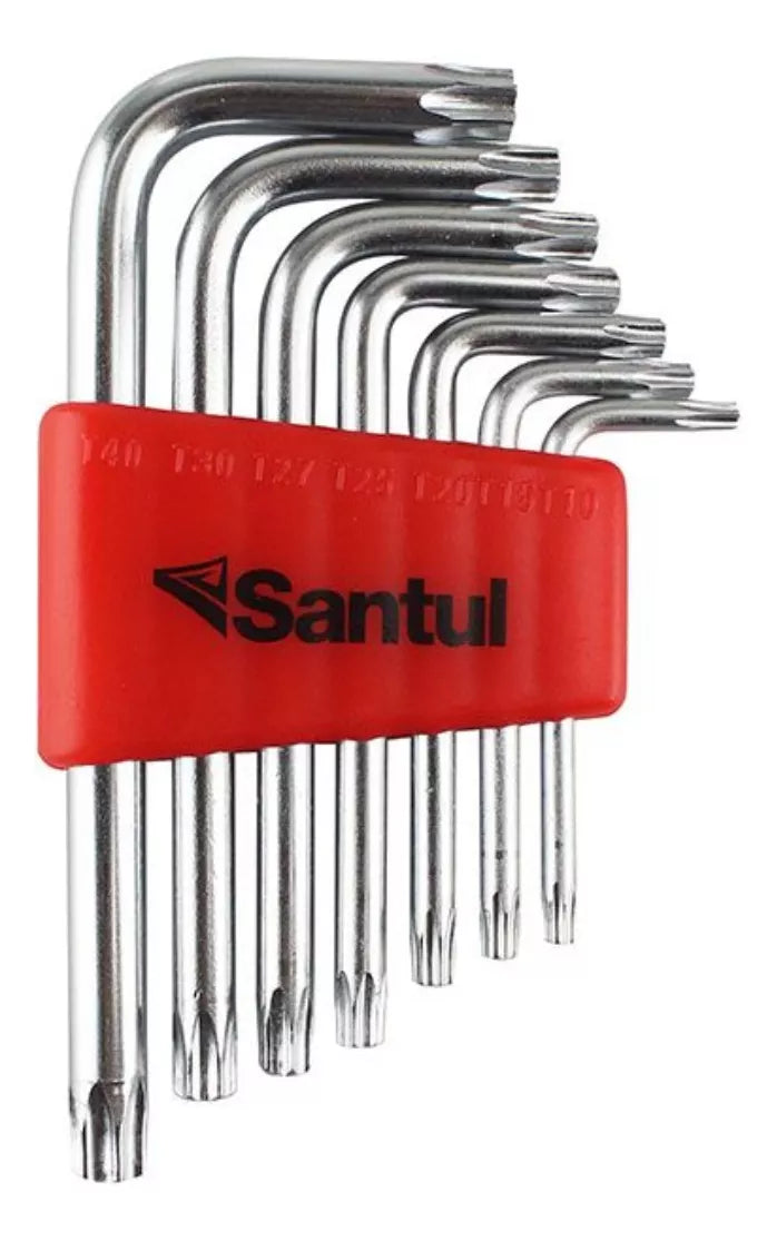 Juego 7pzs Llaves Torx Santul Varias Medidas Acero 8744