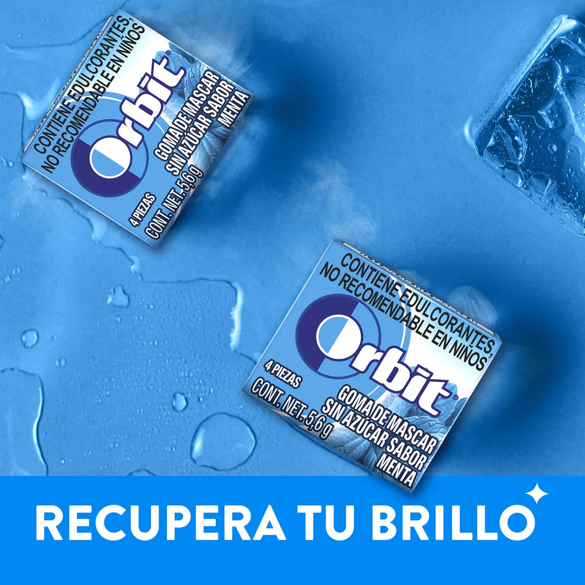 Orbit Menta Chicles de menta Sin Azúcar Caja 40 piezas