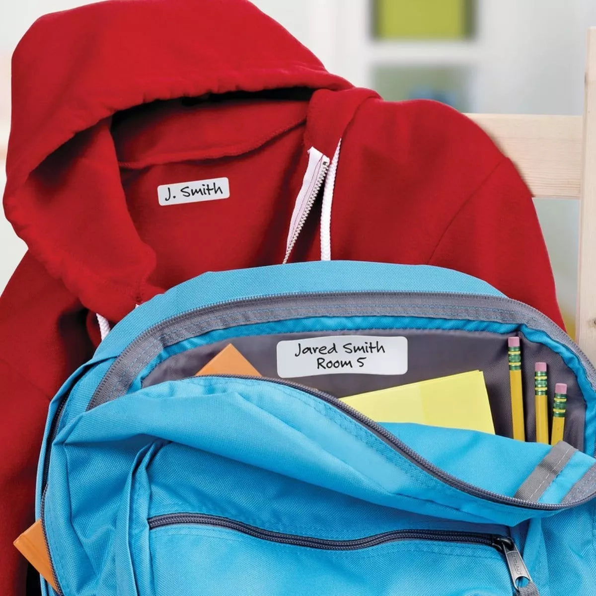 45 Etiqueta Blancas Avery Ropa Tela Formas Lavables