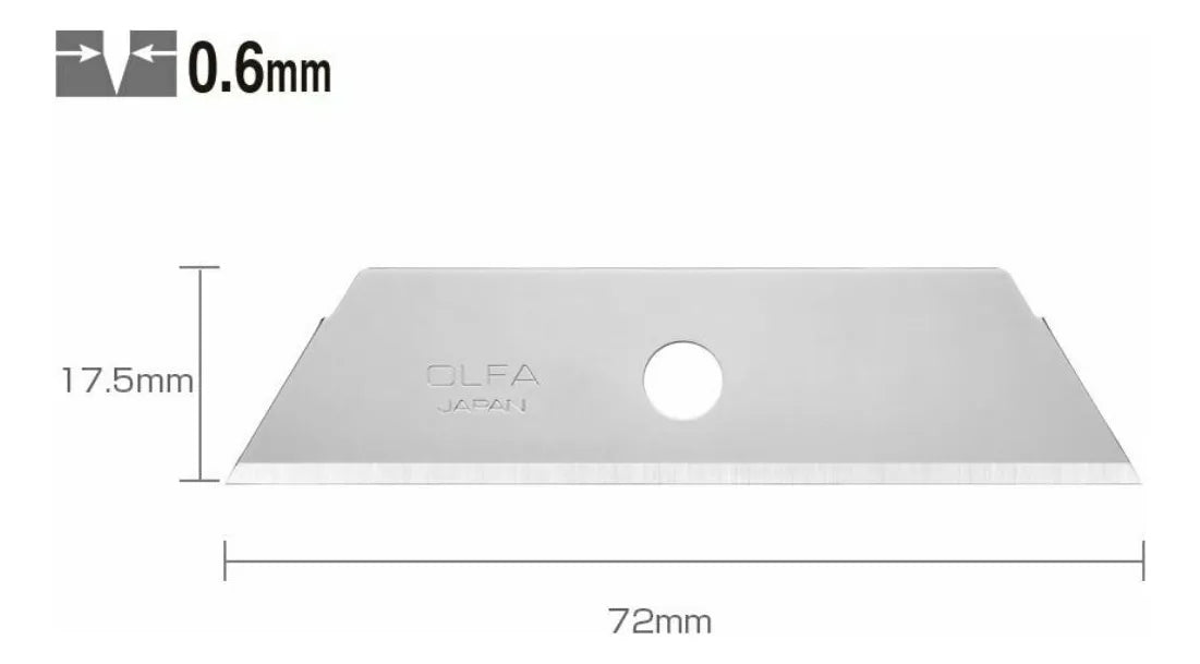 Pack 5 Cuchilla Hoja Seguridad Skb-2/5b Olfa 17.5mm Repuesto