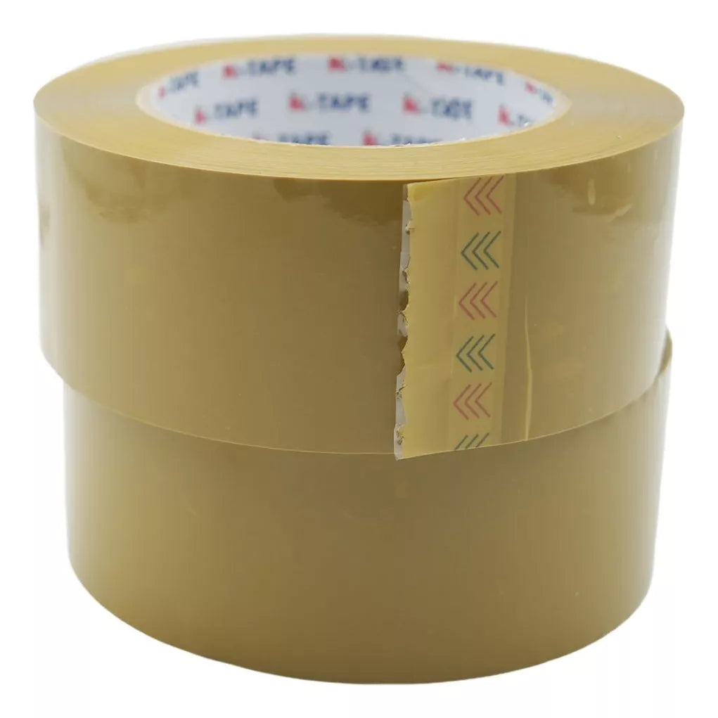 6pz Cinta Empaque Marron K-tape Canela 48mmx150m