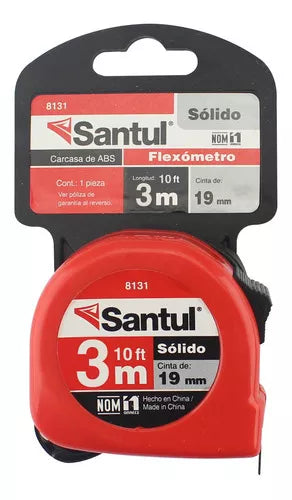 Flexómetro Sólido 3m X 16mm Santul Carcasa Abs Medición