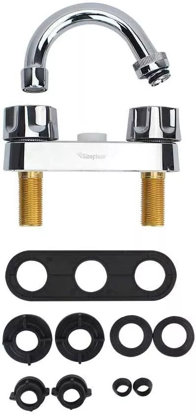 Llave Mezcladora Para Lavabo Sanplom 4 Manerales Zamac 8957