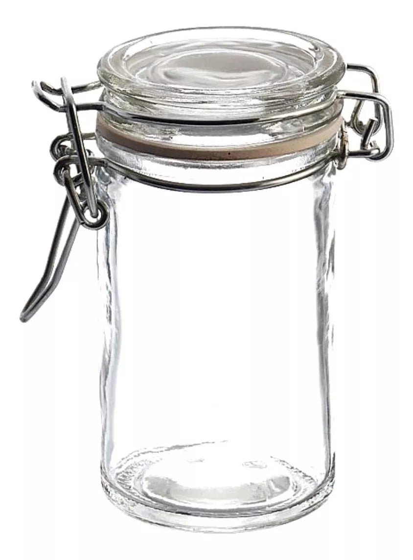 6 Frascos Vidrio Almacena 60 Ml Tapa Organizadores Cocina
