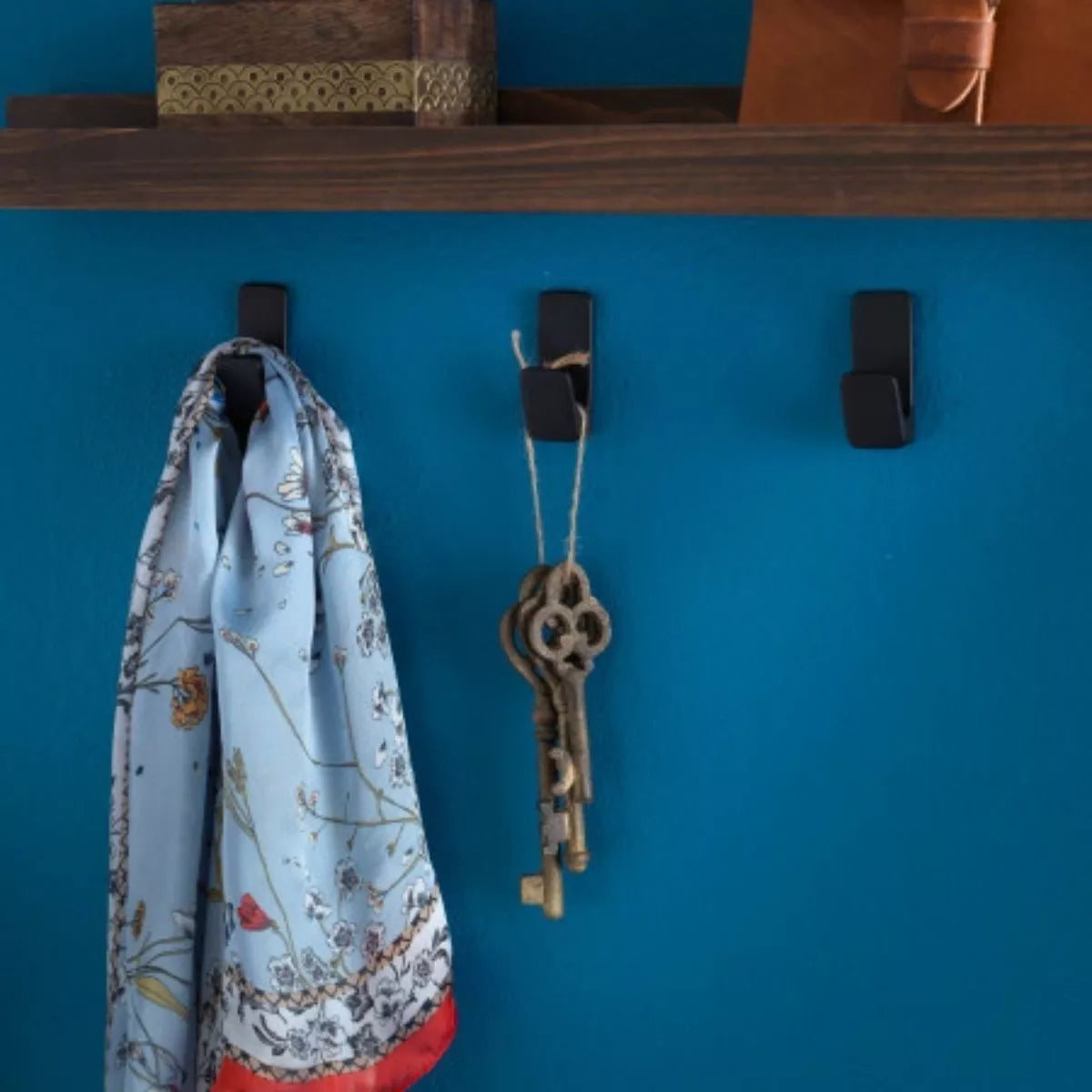 Paquete 4 Percheros Hangables Velcro Ganchos Adheribles Pared