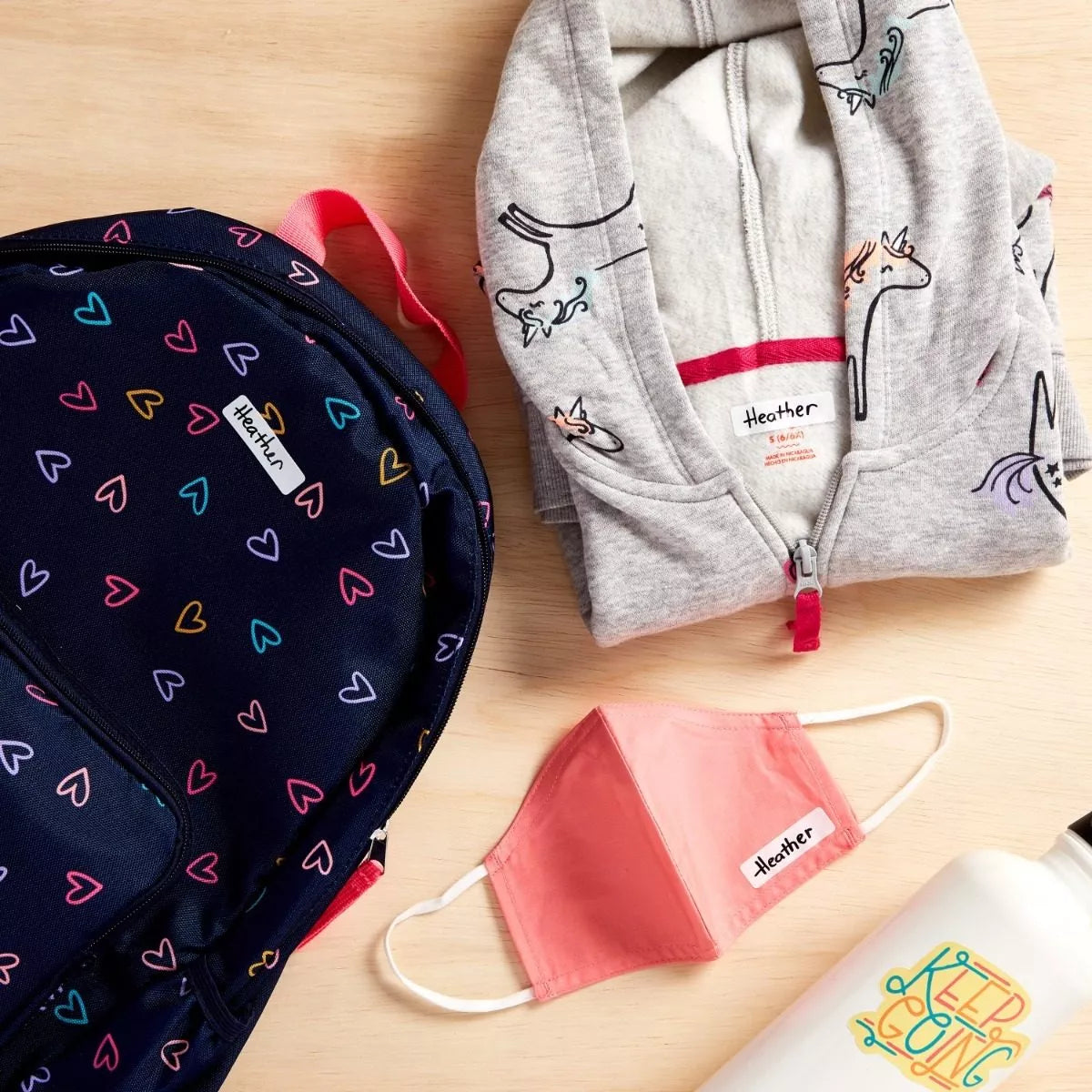 45 Etiqueta Blancas Avery Ropa Tela Formas Lavables