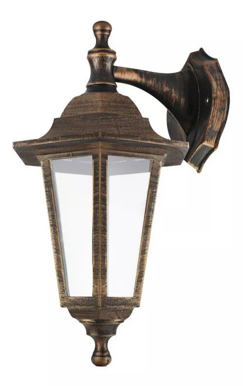 Farol Pared Estilo Colonial Color Cobre Sanelec Exteriores