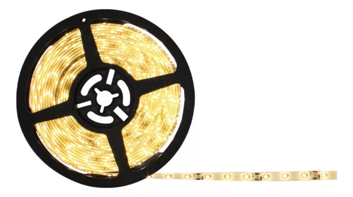 Tira C/300 Leds Luz Cálida Sanelec 3000k Largo 5m 24w