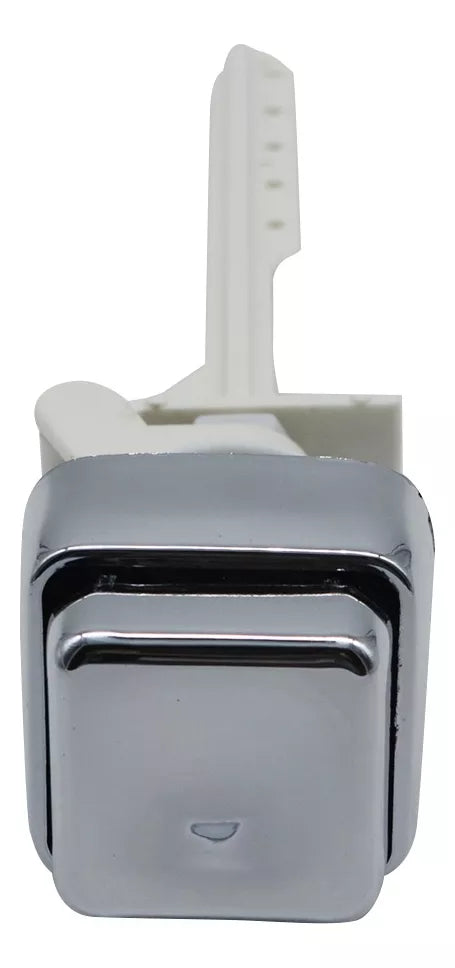 Boton Lateral Cuadrado Meer Palanca Descarga Wc Plateado