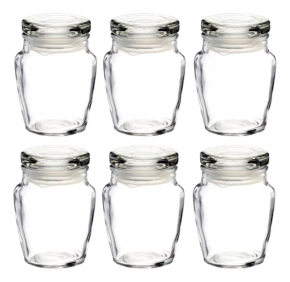 Set 6 Brocalito Vidrio Envase Redondo Regalo Dulcero 200ml