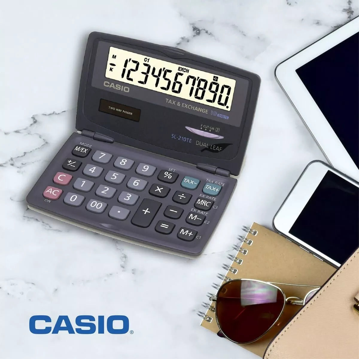 Calculadora Portatil Casio Sl-210te 10 Dígitos Plegable